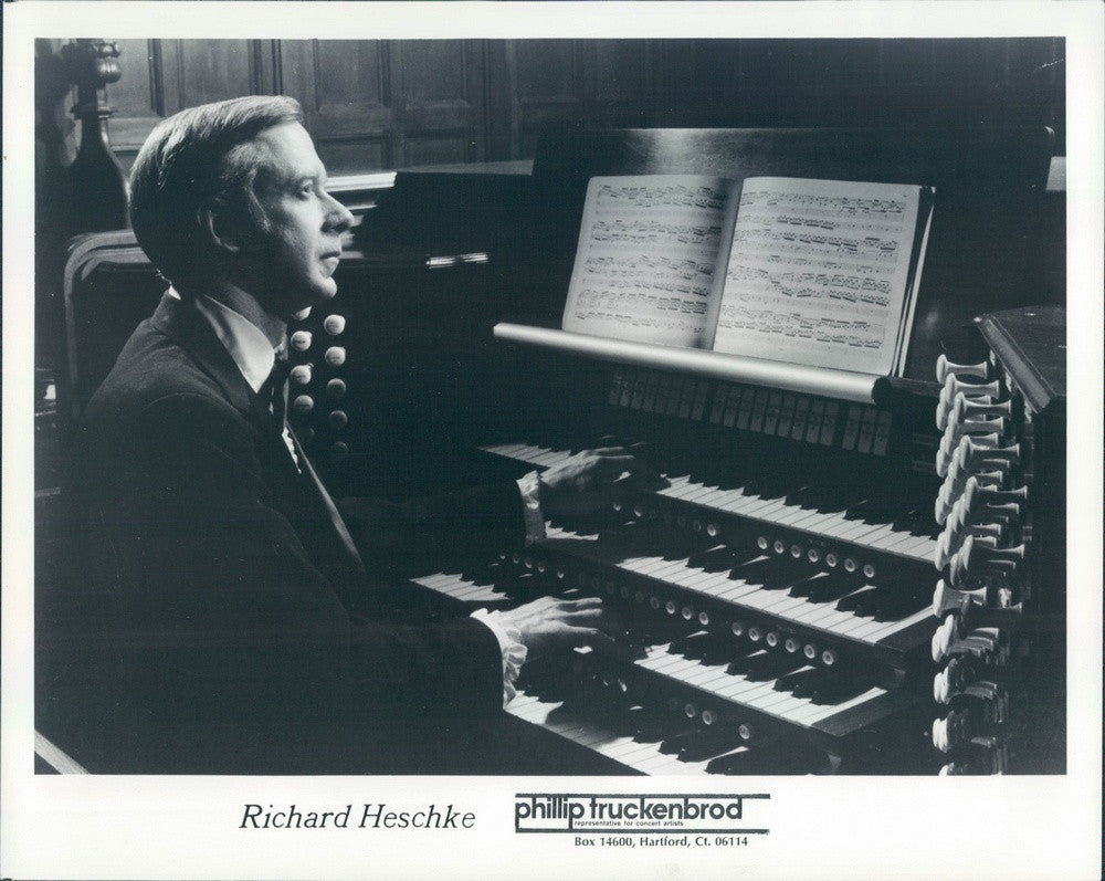1984 Concert Organist Richard Heschke Press Photo - Historic Images