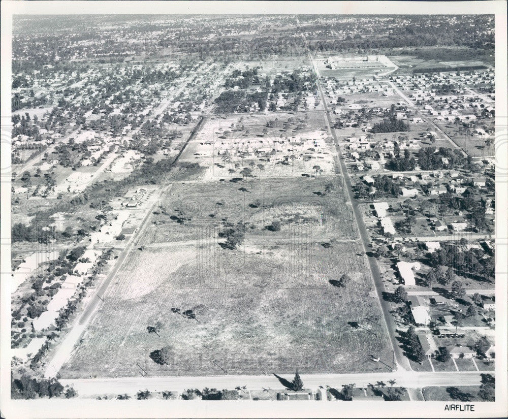 1955 Gulfport, Florida Boca Ciega Estates Aerial View Press Photo - Historic Images