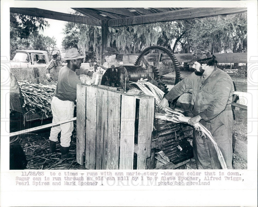 1983 Inverness, FL Sugar Cane Mill, Cleve Spooner, Alfred Twiggs Press Photo - Historic Images