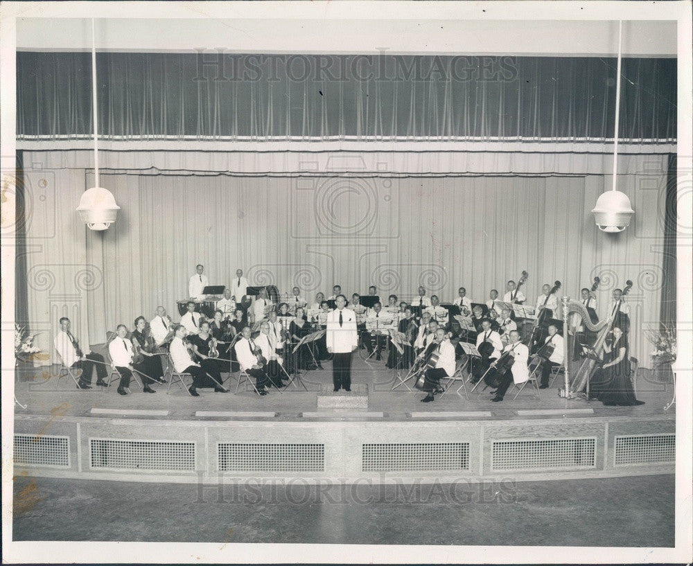 1955 Florida Philharmonic Orchestra, Conductor Bernard Rosenthal Press Photo - Historic Images