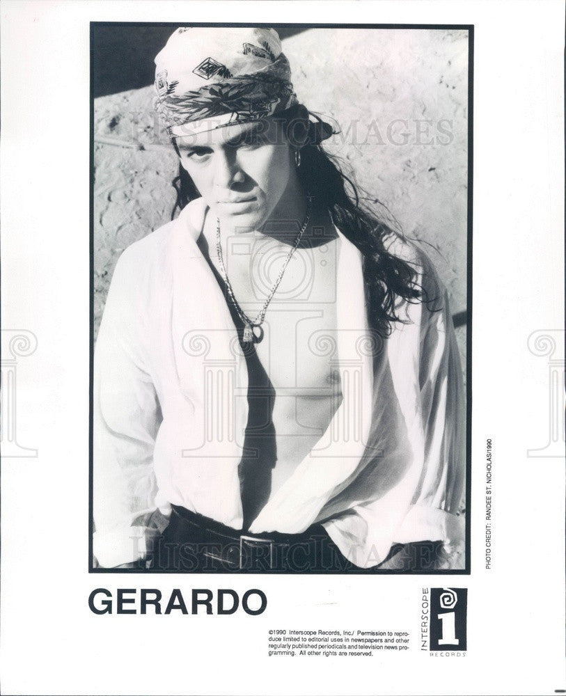 1990 Latin Rapper &amp; Singer Gerardo Press Photo - Historic Images