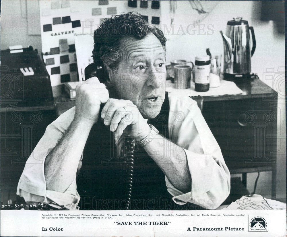 1972 Hollywood Actor Jack Gilford in Film Save the Tiger Press Photo - Historic Images