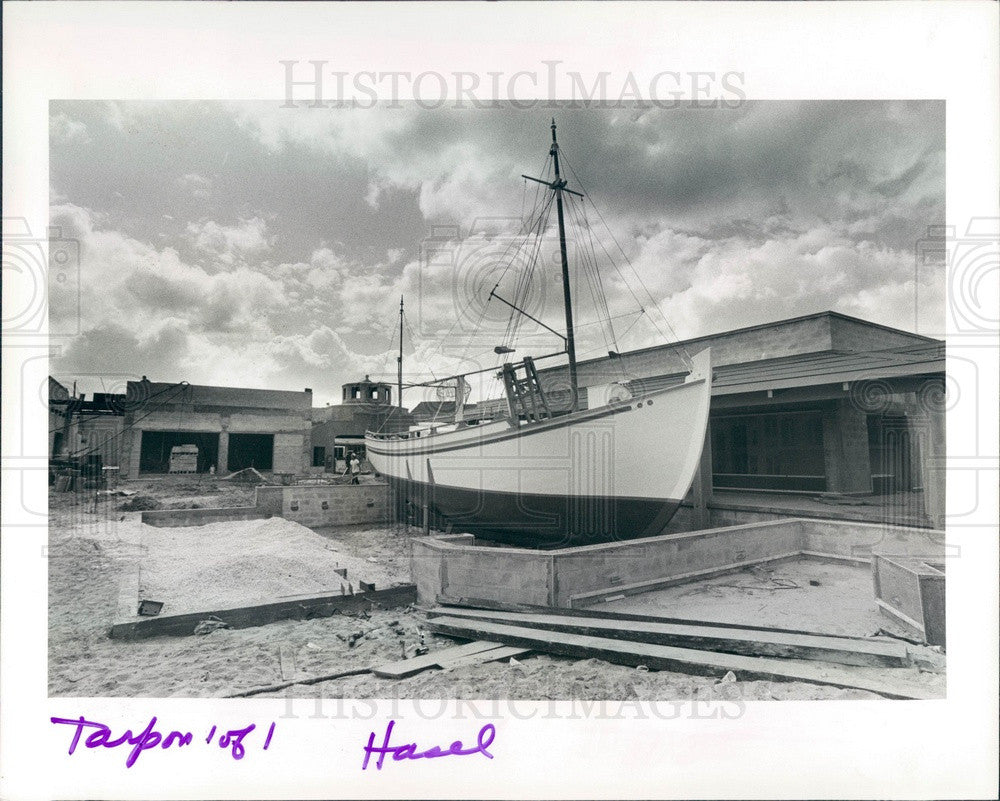 1982 Tarpon Springs, Florida Sponge Exchange Construction Press Photo - Historic Images