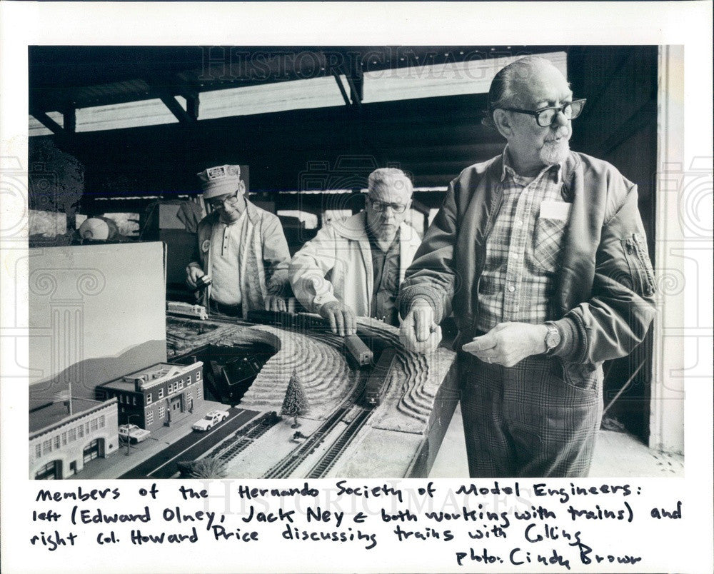 1984 Hernando, Florida Society of Model Train Engineers Members Press Photo - Historic Images