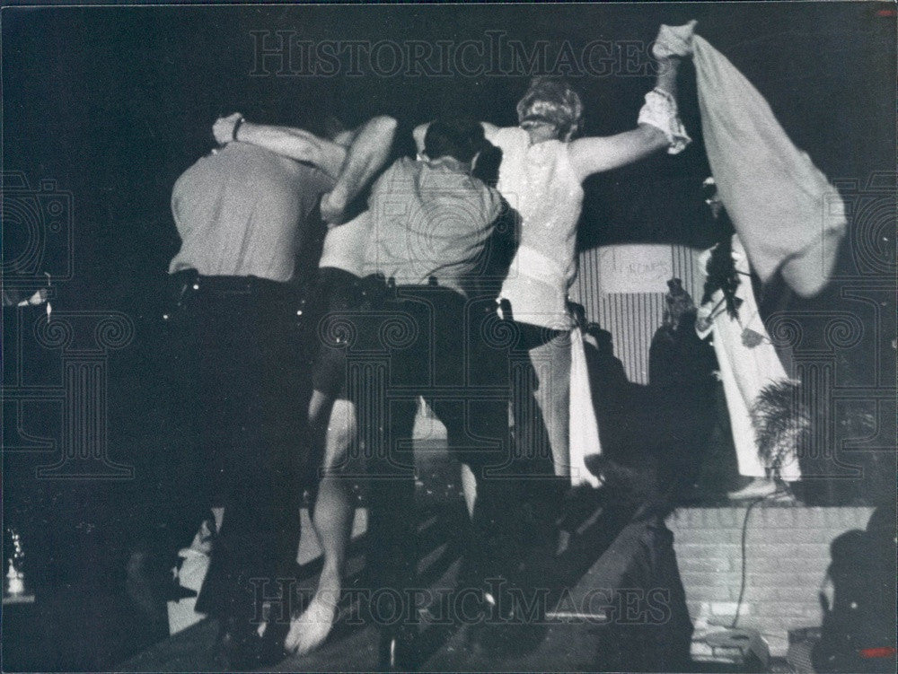 1976 Hernando County FL Miss Purple Pride Contestant Bubbles Douthat Press Photo - Historic Images