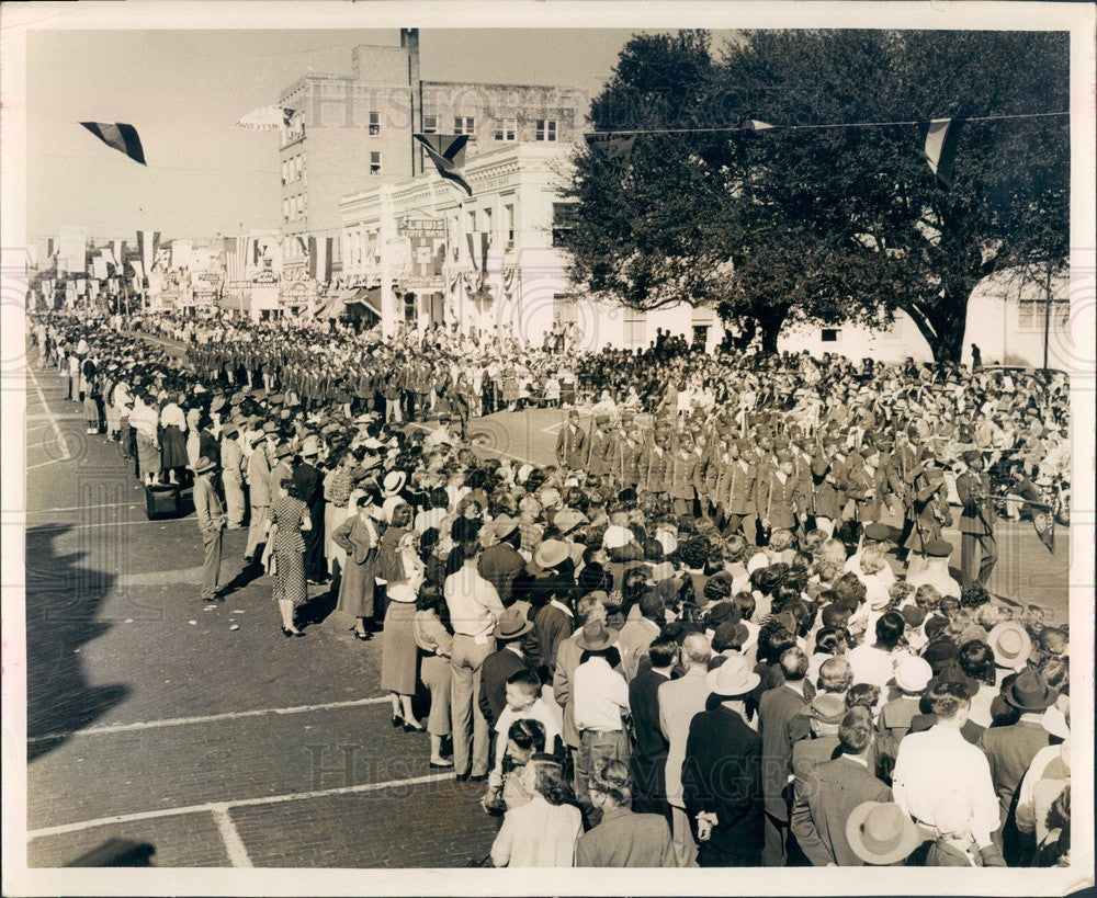 1955 Florida A & M Univ ROTC Marching Unit at Gov Collins Inaugural Press Photo - Historic Images