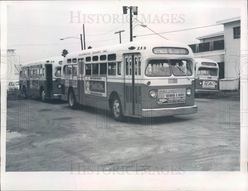 1969 Clearwater, Florida Transit Inc Buses Press Photo - Historic Images