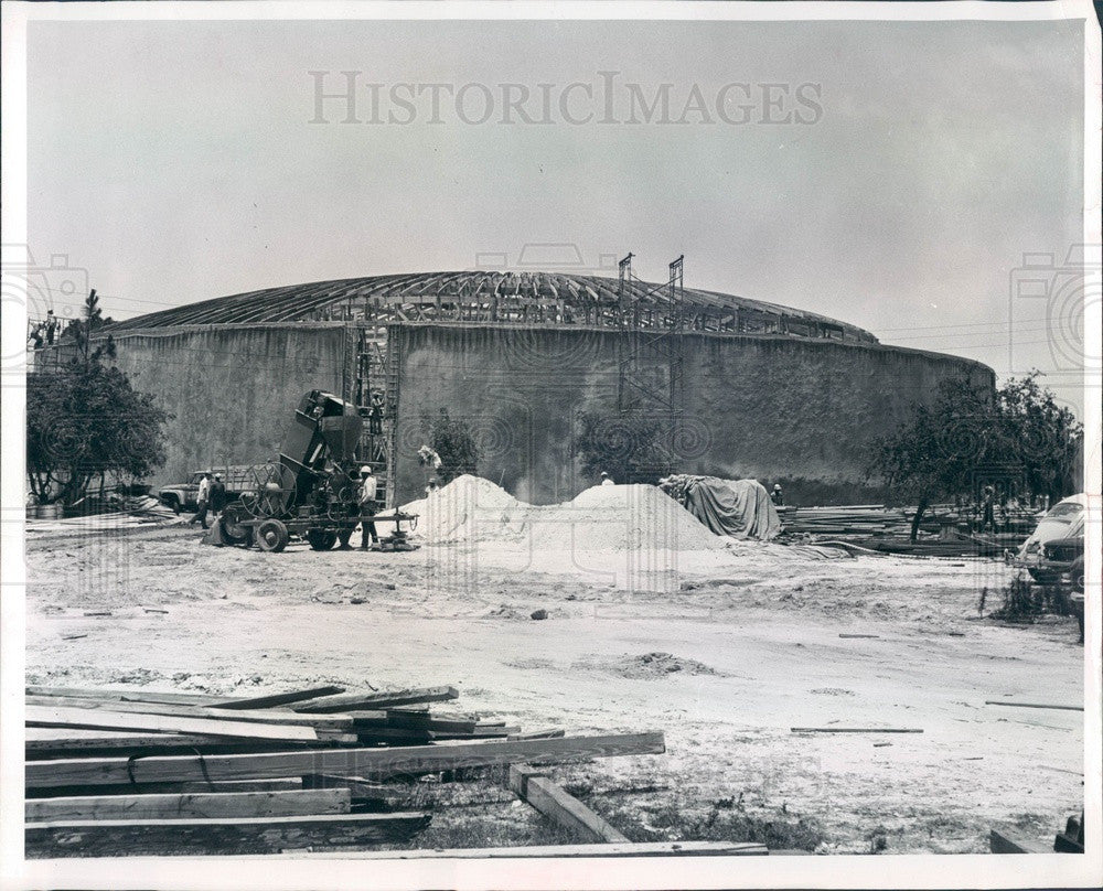 1965 Clearwater, Florida Water Reservoir Construction Near Airpark Press Photo - Historic Images