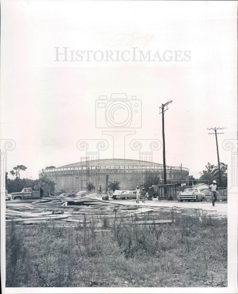 1965 Clearwater, Florida Water Reservoir Construction Near Airpark Press Photo - Historic Images