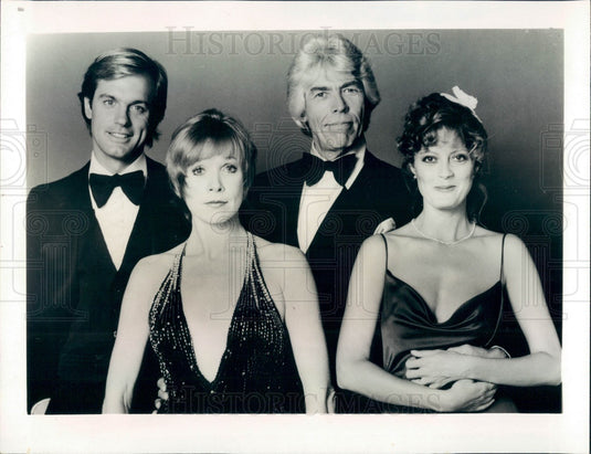 1985 Actors Shirley MacLaine, James Coburn, Susan Sarandon Press Photo - Historic Images