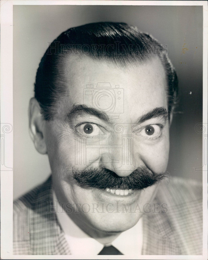 Undated Comedian Jerry Colonna, Bob Hope's Radio Show Sidekick Press Photo - Historic Images