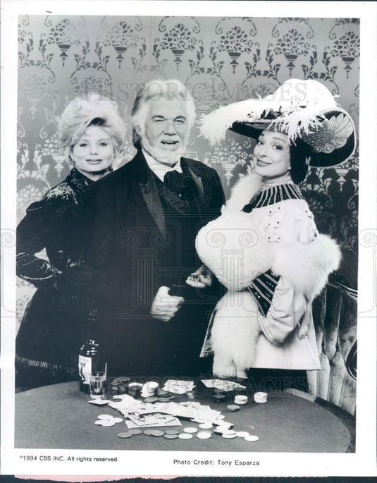 1994 Actors Kenny Rogers, Loni Anderson, Dixie Carter Press Photo - Historic Images