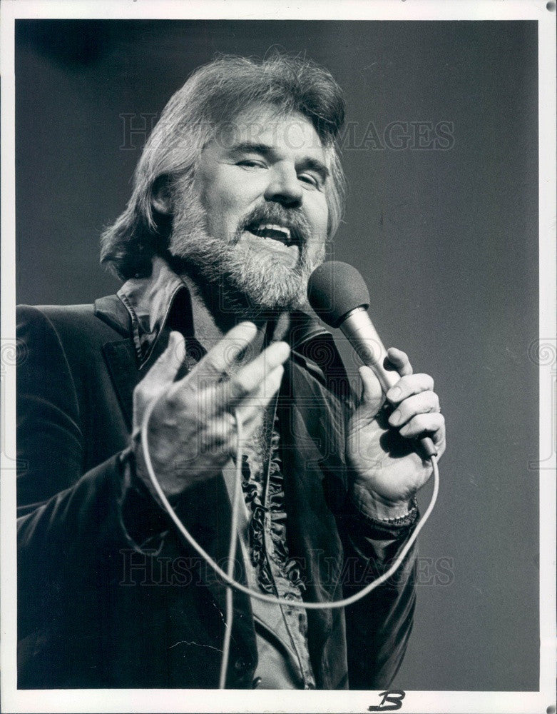 1981 Grammy Winning Country/Pop Singer-Songwriter Kenny Rogers Press Photo - Historic Images