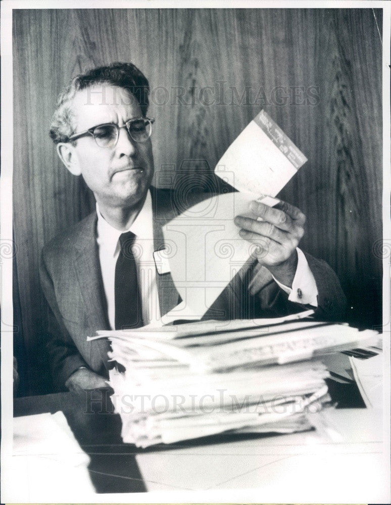 1965 World Peace Through Law Center Chairman Charles Rhyne Press Photo - Historic Images