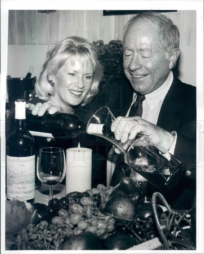 1985 Napa Valley, CA Winery Owners Patricia & Joseph Phelps Press Photo - Historic Images