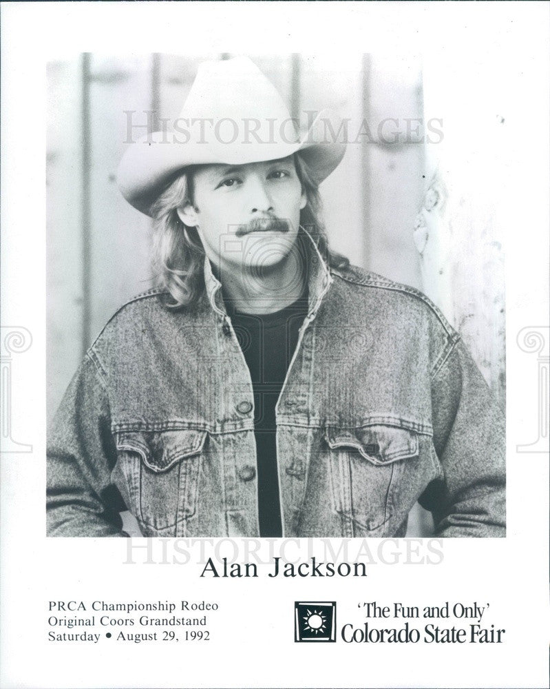 1992 American Country Music Singer Alan Jackson Press Photo - Historic Images