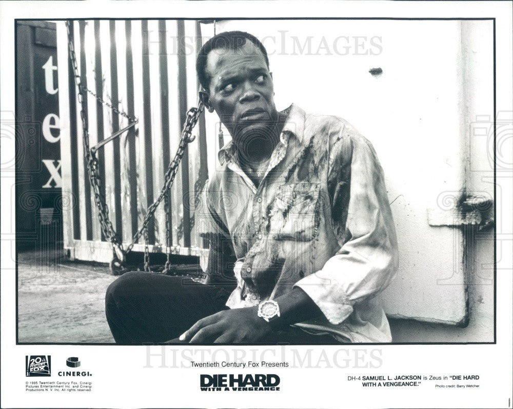 1995 Actor &amp; Movie Star Samuel Jackson in Diehard w/ A Vengeance Press Photo - Historic Images