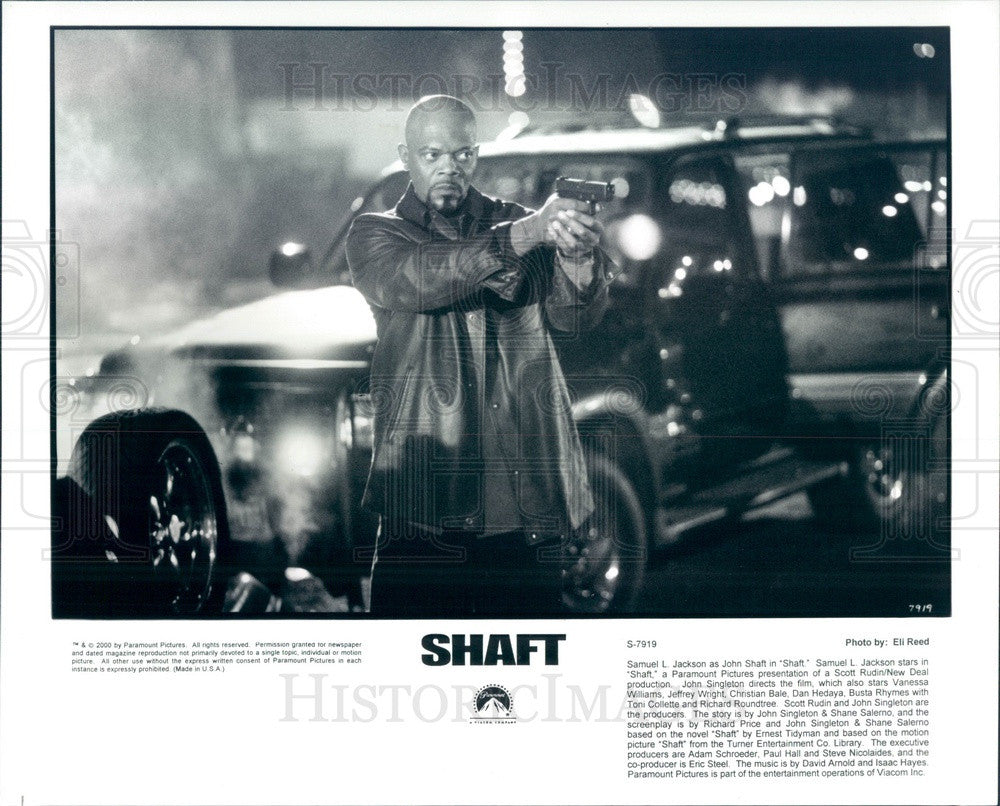 2000 American Hollywood Actor &amp; Movie Star Samuel Jackson in Shaft Press Photo - Historic Images