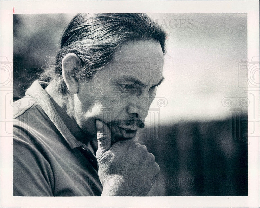 1986 Denver, Colorado Indian Walter Littlemoon Press Photo - Historic Images