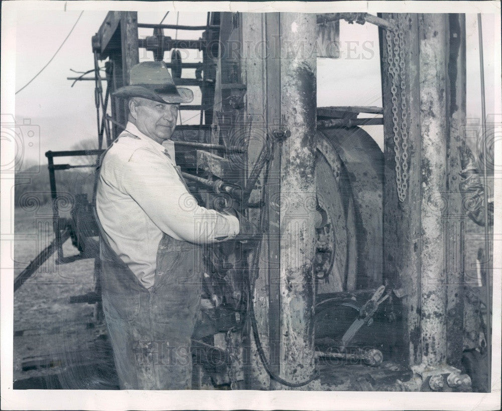 1953 Canon City, Colorado Oil Driller Howard Bell Press Photo - Historic Images