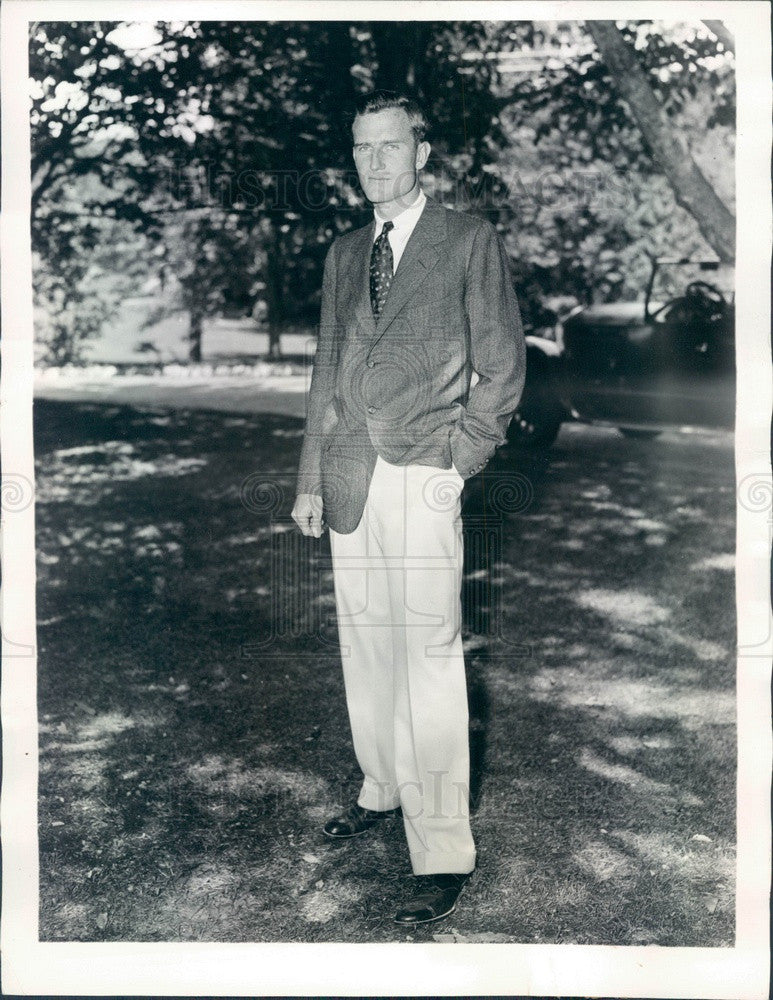 1934 Businessman John D. Rockefeller III in Bar Harbor, Maine Press Photo - Historic Images