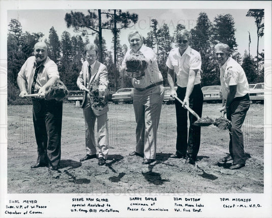 1981 FL, Moon Lake Fire Station Groundbreaking, Chief Tom Midkiff Press Photo - Historic Images