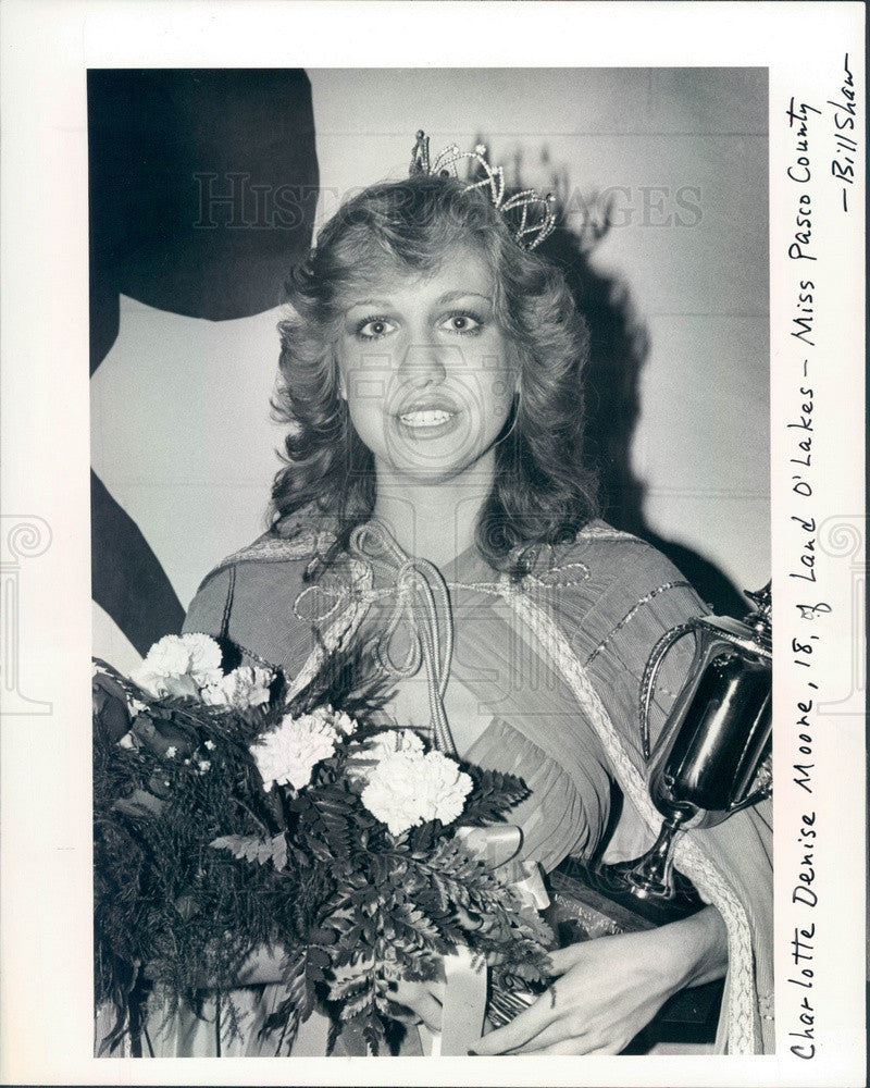 1980 Miss Pasco County, Florida Charlotte Moore Press Photo - Historic Images