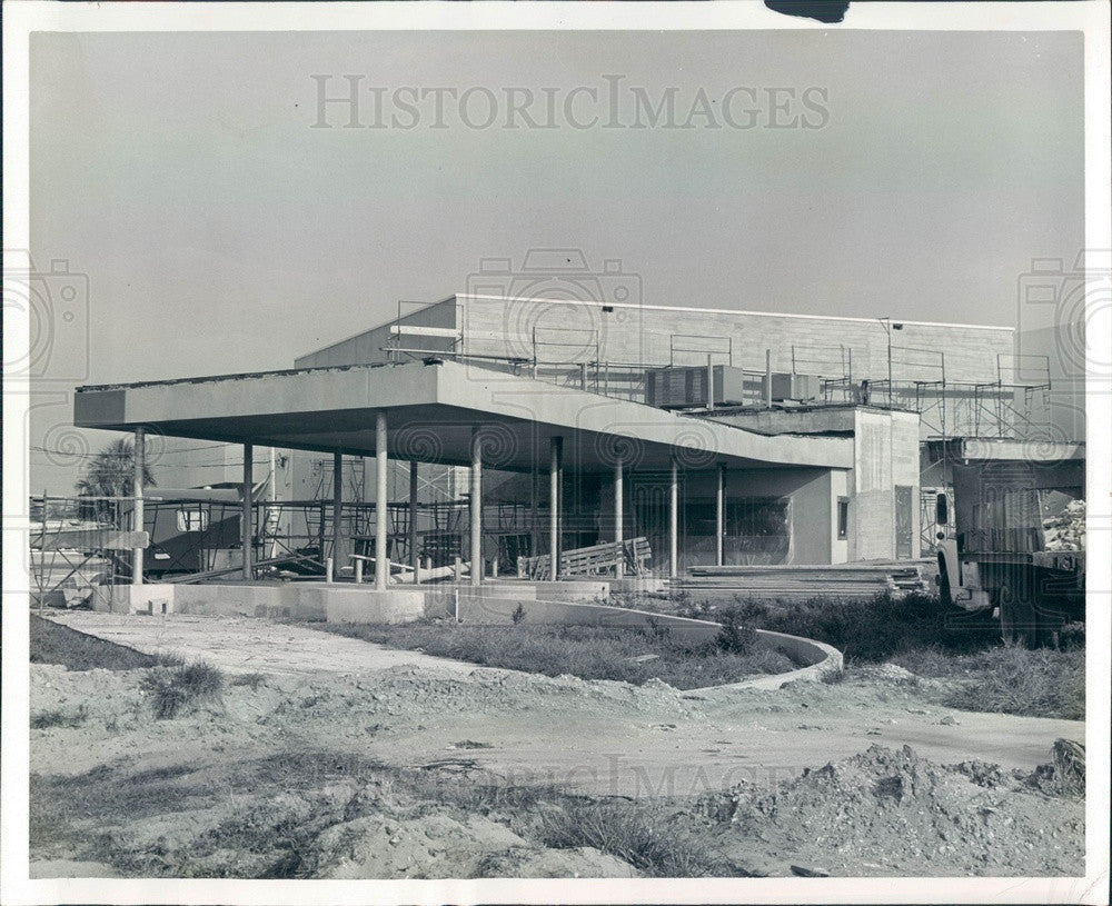 1971 Largo, Florida Bank of Indian Rocks Addition Construction Press Photo - Historic Images