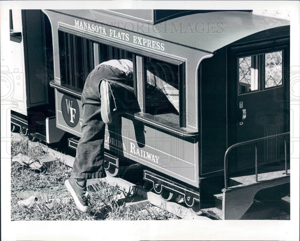 1975 Bradenton, Florida Scott Benjamin's Miniature Train Press Photo - Historic Images