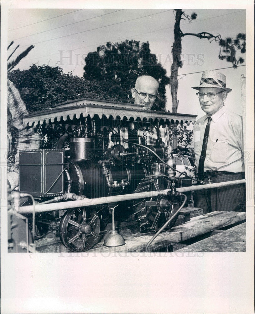 1966 Tampa, Florida Model Train Builder Robert Foster & Leroy Blaker Press Photo - Historic Images