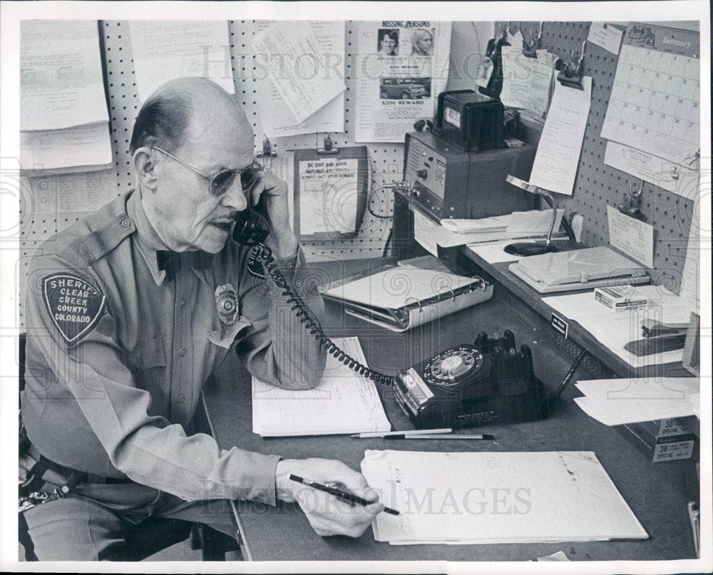 1968 Clear Creek County, Colorado Sheriff Harold Braumbough Press Photo - Historic Images