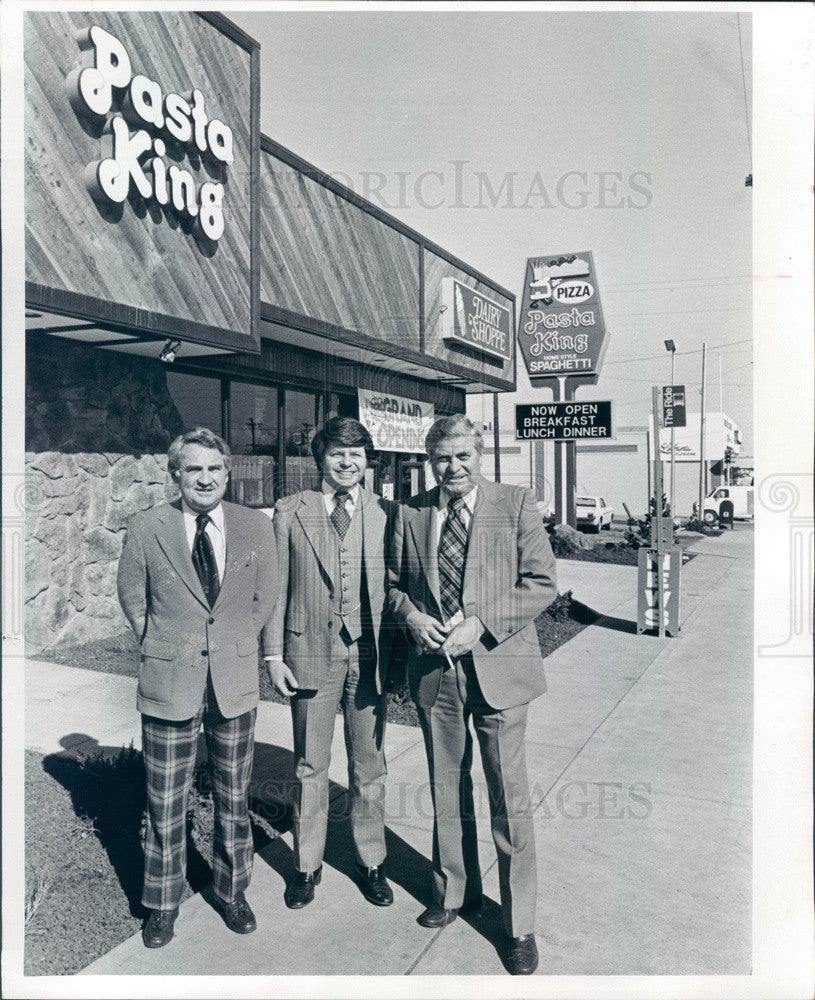 1979 Denver, CO Lehrer&#39;s Flowers &amp; Pasta King Owners Bob, Jay &amp; John Press Photo - Historic Images