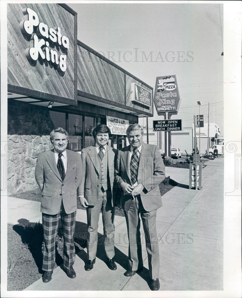 1979 Denver, CO Lehrer's Flowers & Pasta King Owners Bob, Jay & John Press Photo - Historic Images