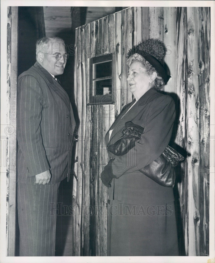 1948 Detroit, MI Mayor Van Antwerp &amp; Mrs AW Humphrey Press Photo - Historic Images