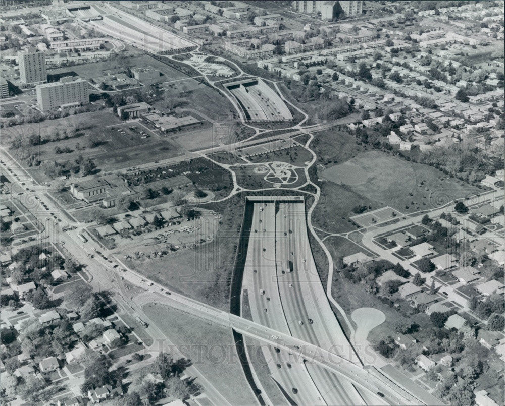 1993 Michigan, Plazas Over I-696, Walter Reuther Hwy, in Oak Park Press Photo - Historic Images