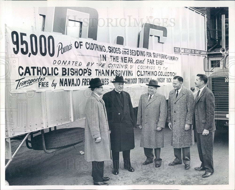 1960 Denver, CO Catholic Charities Director Monsignor Elmer Kolka Press Photo - Historic Images