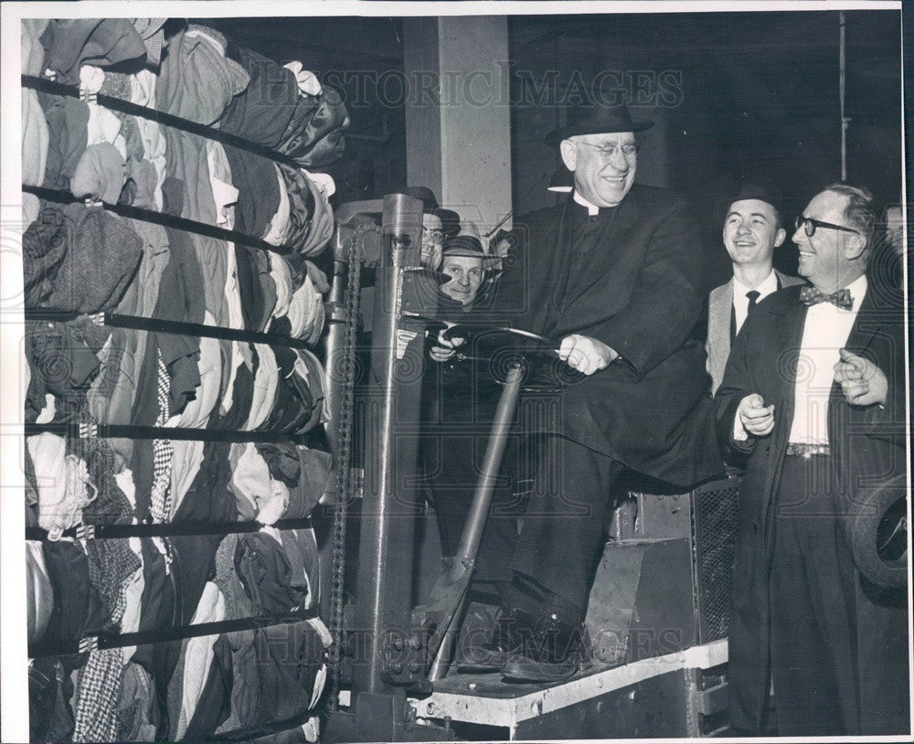 1963 Denver, CO Catholic Charities Director Monsignor Elmer Kolka Press Photo - Historic Images