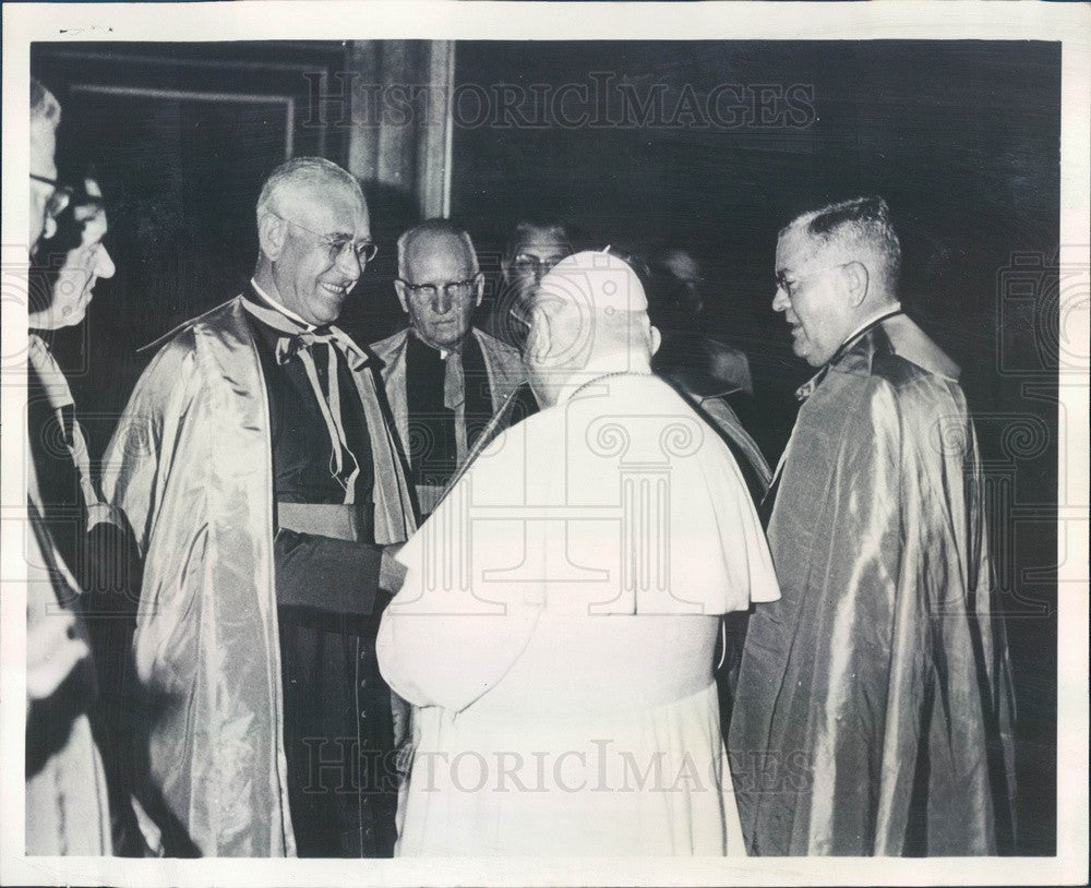 1960 Pope John XXIII & Denver, CO Monsignor Elmer Kolka Press Photo - Historic Images