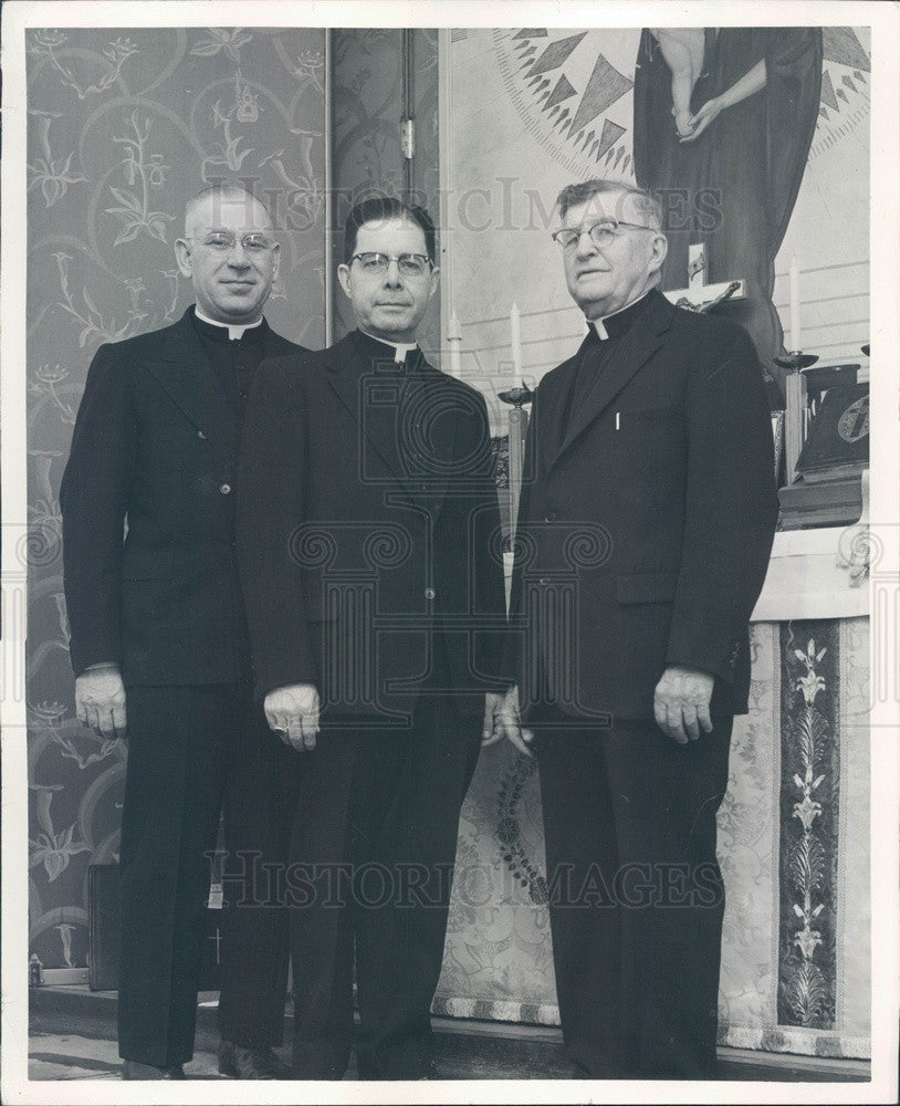 1958 Denver, CO Monsignor Elmer Kolka, Bishop Hubert Newell Press Photo - Historic Images