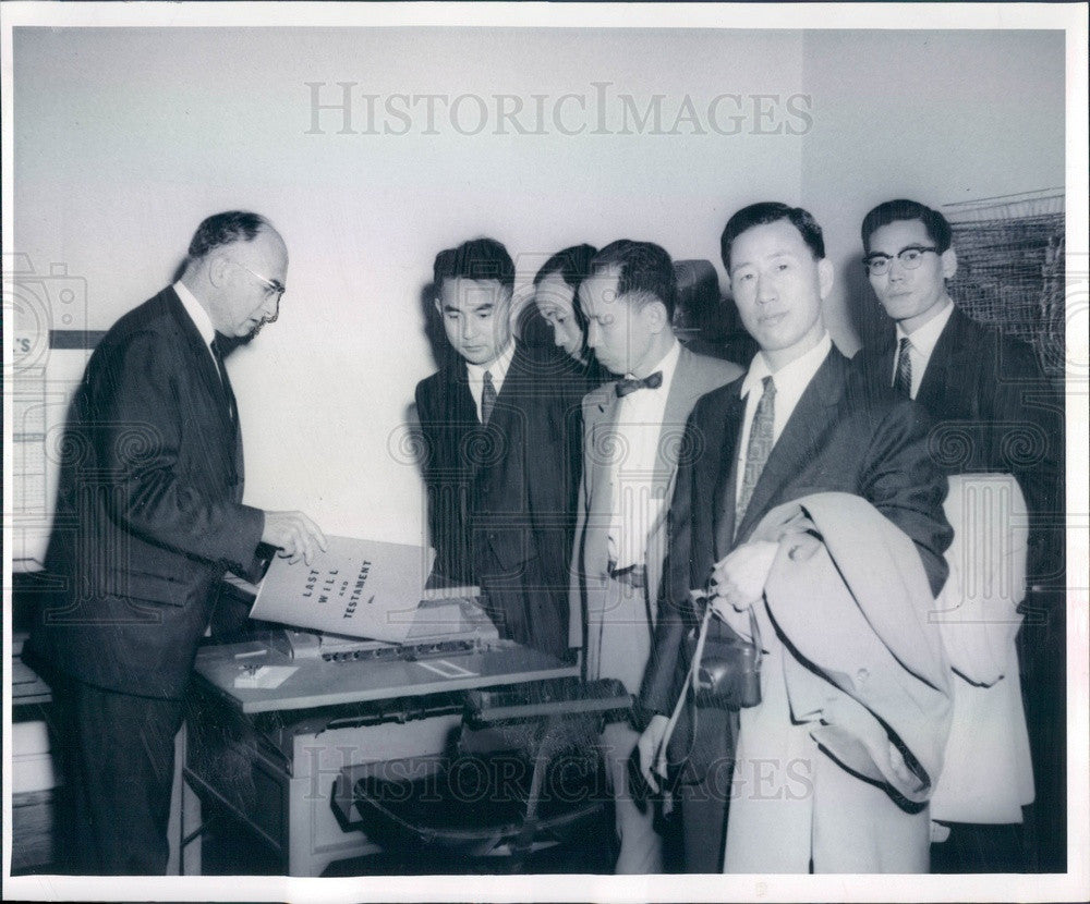 1959 Denver, Colorado Judge David Brofman & Korean Lawyers Press Photo - Historic Images