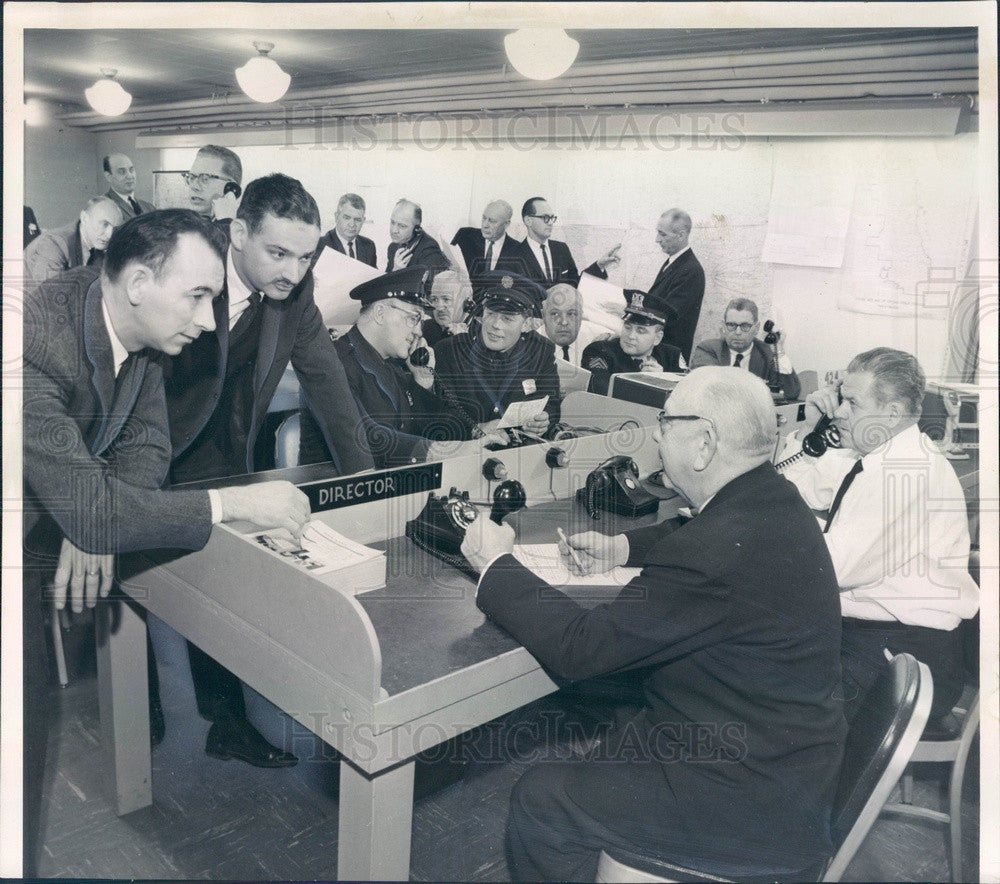 1963 Chicago, Illinois Civil Defense Asst Director GJ Slattery Press Photo - Historic Images