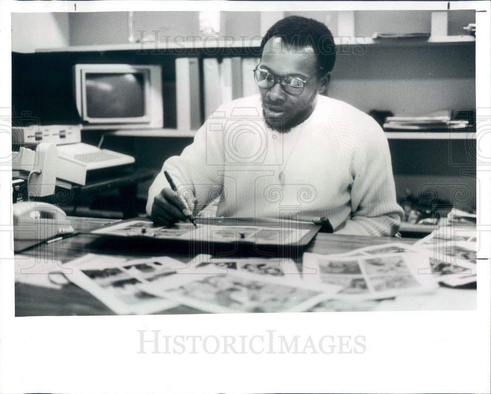 1991 Kamite Comics Editor-in-Chief James Brunson Press Photo - Historic Images