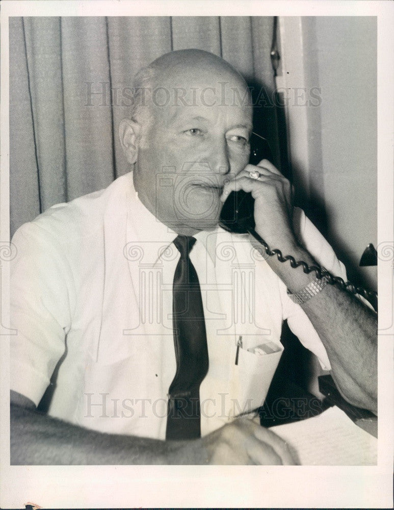 1970 Tarpon Springs, Florida Police Chief LJ Buchanan Press Photo - Historic Images
