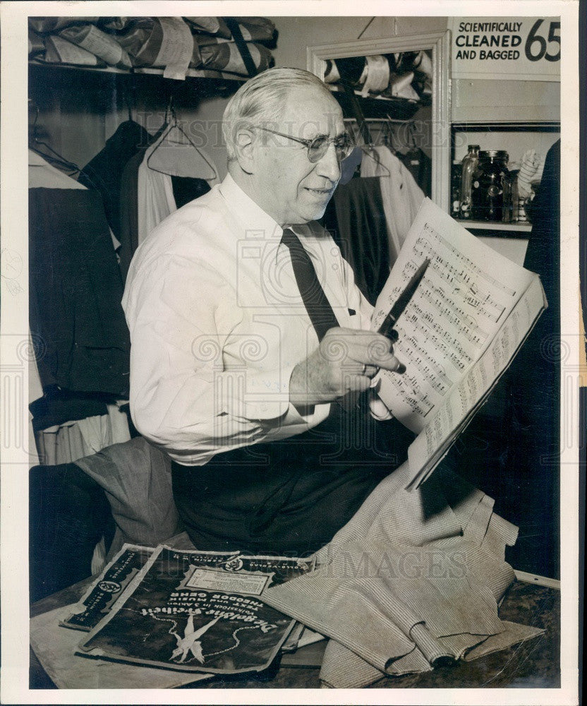 1949 German Composer &amp; St Petersburg, FL Tailor Theodore Gehr Press Photo - Historic Images