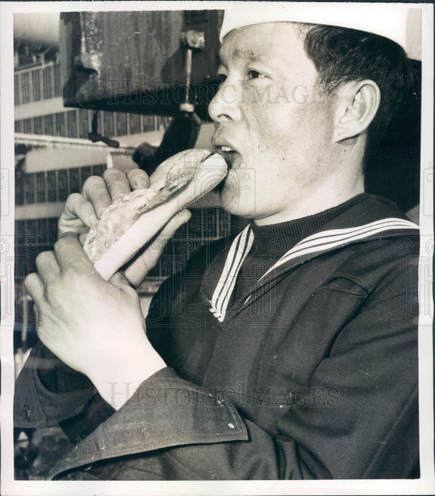 1955 Korean Sailor Yi Tae Yong in Philadelphia, PA Press Photo - Historic Images