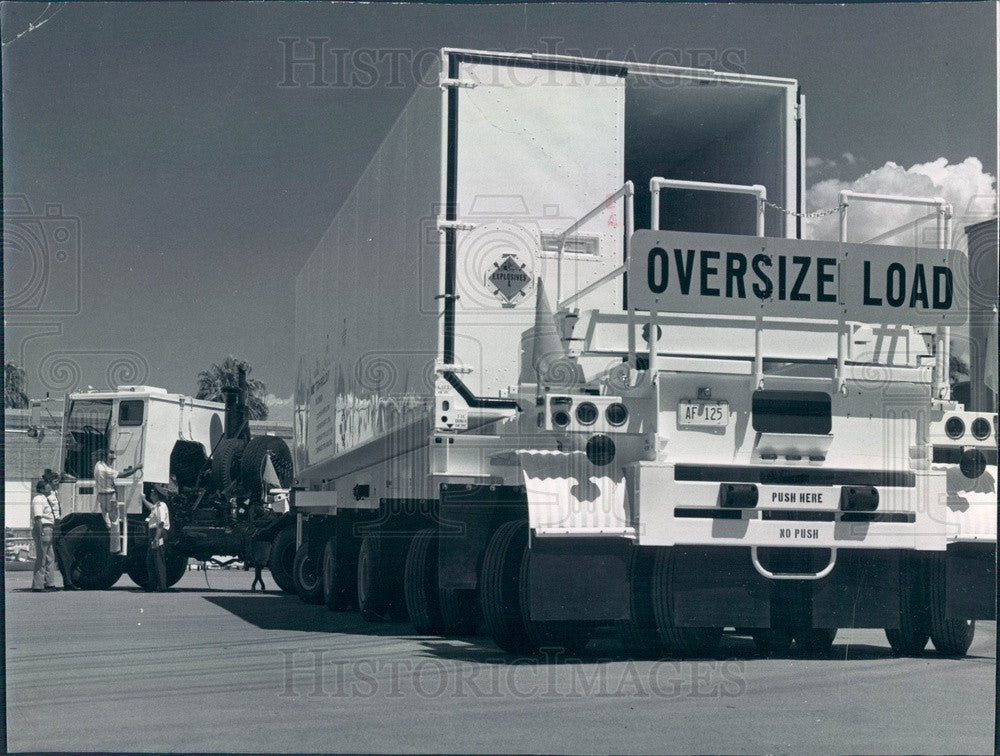 1981 US Air Force MX Missile Transport Trucks Press Photo - Historic Images