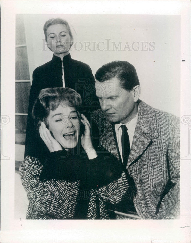 1962 Hollywood Actors Wendell Corey &amp; Vera Miles Press Photo - Historic Images