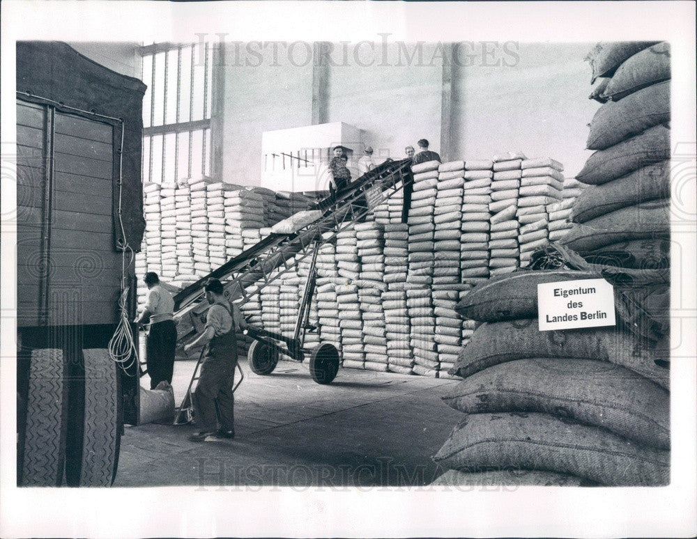 1959 West Germany, Emergency Stockpile of Sugar Press Photo - Historic Images
