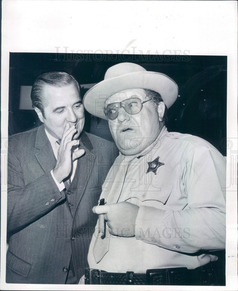 1969 Detroit, Michigan Mayor Roman Gribbs &amp; Sheriff Joe Higgins Press Photo - Historic Images