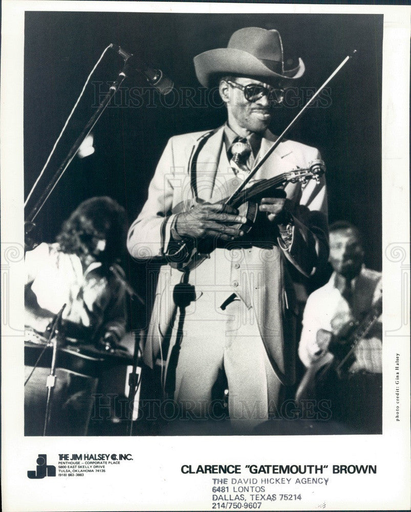 1980 Blues/Swing/Country/Cajun Musician Clarence Gatemouth Brown Press Photo - Historic Images